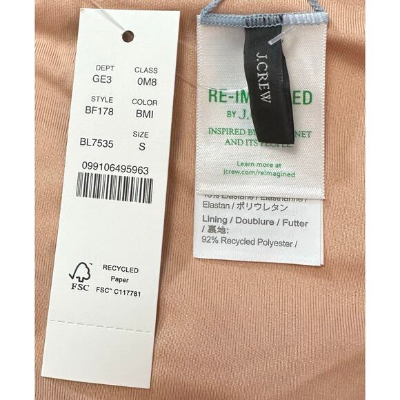 2/$15 NWT J. Crew High-Rise Bikini Bottom Light Blue High-Cut Leg UPF 50+ Size S - Picture 7 of 9